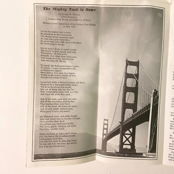 Vintage Golden Gate Bridge Brochure and Map Collectible Travel Souvenirs - Picture 3 of 12